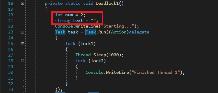 generic local variable names for int and string