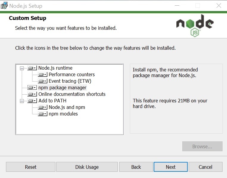 Node.Js set up