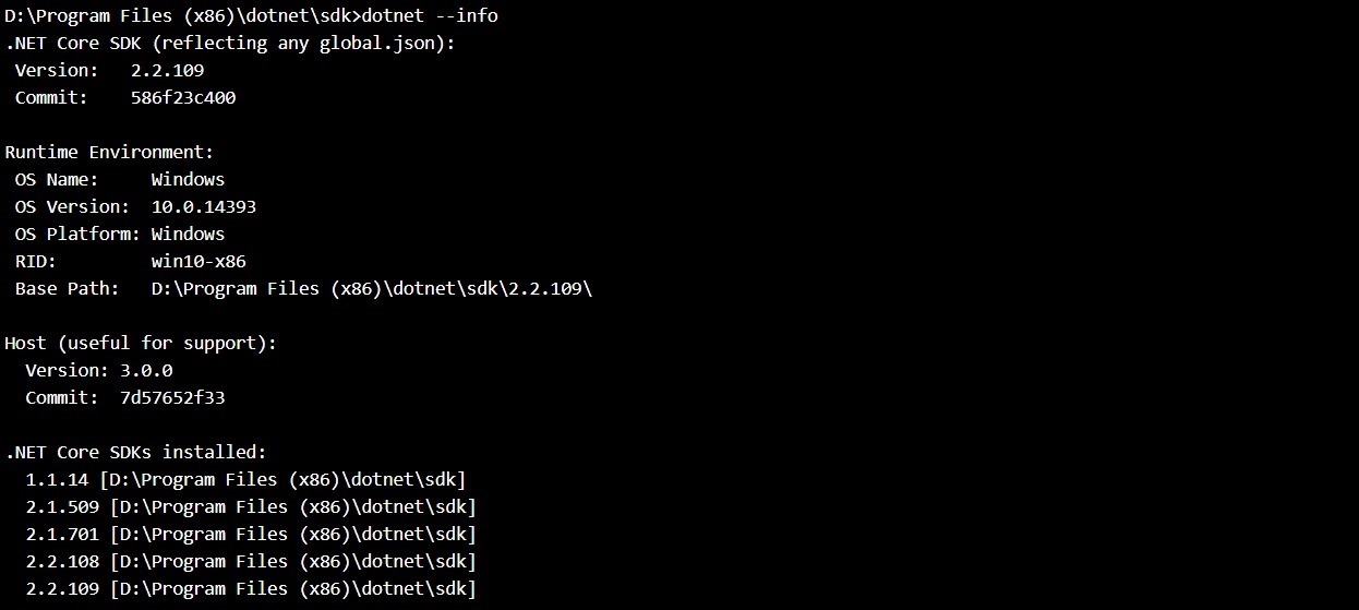 dotnet-core-info dotnet-core-info