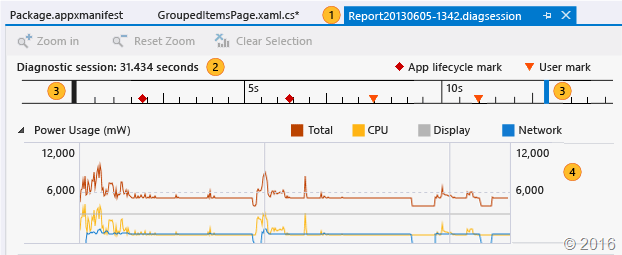 Energy Profile Data (Visual Studio)