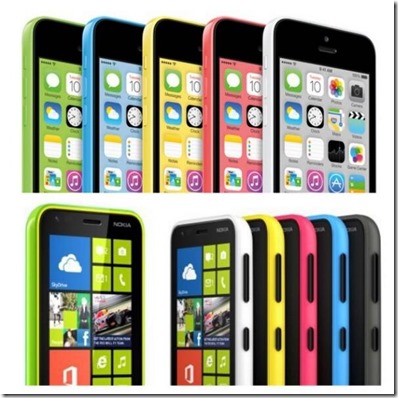 iPhone 5C and Nokia Color comparison