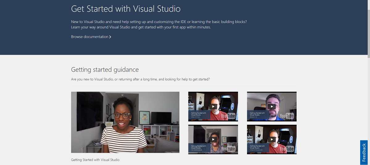 Visual Studio 2017 - Getting started videos