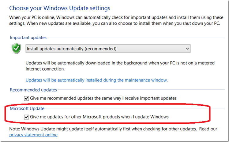 Choose Windows Update Settings