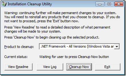 Installation Cleanup Utility